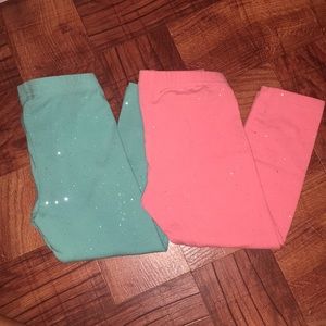 Glitter Leggings , Set of Two
